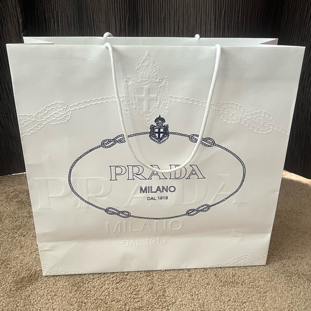 PRADA LARGE SIZE SHOPPING BAGS WITH TWO HANDLES